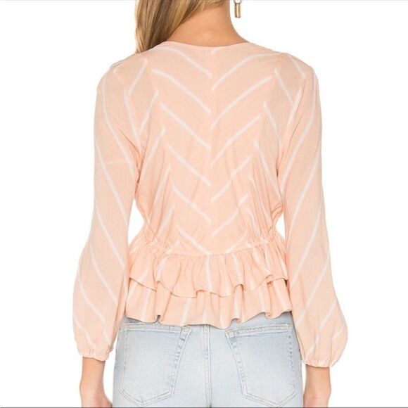 FREE PEOPLE | Samifran Petal Combo Ruffle Long Sleeve Top Women’s Size Large - Picture 3 of 14
